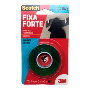 Kit 10 Fita Dupla Face Fixa Forte 12mmx20mts 3m Uso Interno
