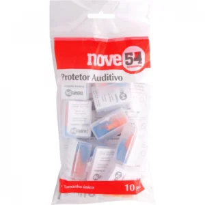 Protetor Auditivo Tipo Plug de Silicone com Cordão em Algodão Nove54