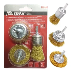 Jogo De Escova De Aço Para Furadeira C/ 3 Unds Kit